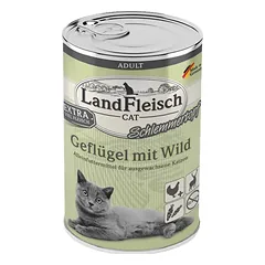LandFleisch šlapias kačių maistas su paukštiena ir žvėriena 6x400g