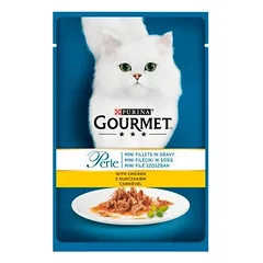 Purina Gourmet Perle kačių maistas mini filė padaže su vištiena 85 g