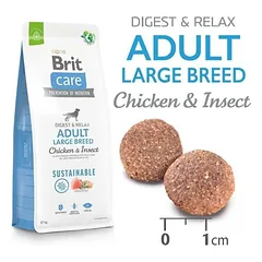 Brit Care Sustainable Adult Large Breed Chicken&Insect sausas maistas šunims su vištiena ir vabzdžiais 12 + 2 kg, 12 kg + 2 kg — 2 nuotrauka