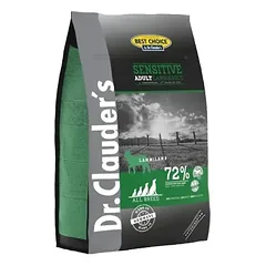 DR. CLAUDER’S SENSITIVE ADULT sausas maistas suaugusiems šunims su ėriena ir ryžiais 4 kg