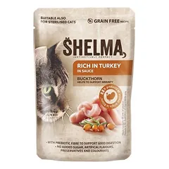 SHELMA kalakutienos gabaliukai padaže konservai katėms photo