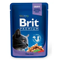 Brit Premium konservai katėms maiš. Cod Fish 100 g nuotrauka