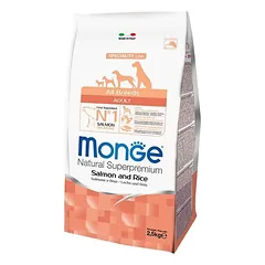 Monge adult sausas pašaras (lašiša ir ryžiai) 2,5kg