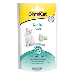 GimCat Denta Tabs papildas katėms dantų higienai, be grūdų ir cukraus, 40 g