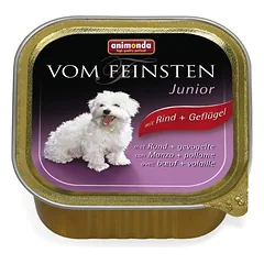 Vom feinsten Junior 150 g konservai jauniems šunims su jautiena ir paukštiena