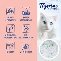 Tigerino Crystals kraikas katėms – gėlių kvapas, 5 l — 2 nuotrauka