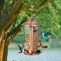 Paukščių lesyklėlė 16x28cm., bronzinės spalvos — 4 nuotrauka