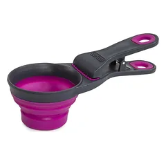 Dexas sulankstomas KlipScoop 3-in-1 mažas - sulankstomas maisto samtelis su maišelio uždarymo spaustuku, mažas, Zielony / 118ml — 4 nuotrauka