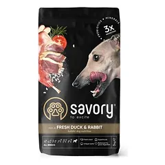 Savory Trockenfutter für Hunde mit Ente & Kaninchen
