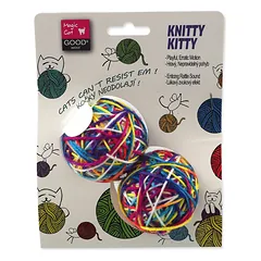 Magic Cat Yarn Balls žaislas katėms, verpalų kamuoliukai, 6,3 cm, 2 vnt. — 5 nuotrauka