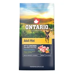 Ontario Adult Mini Chicken & Sweet Potatoes sausas maistas suaugusiems mažų veislių šunims, 6,5 kg