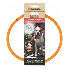 Flamingo LED collar VISIO ORANGE 70 cm