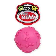 PET NOVA DOG LIFE STYLE 6 cm kamuolys su garsu, rausvas, mėtų aromatas