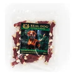 REAL DOG Kalcio kauliukai su antiena skanėstai šunims 500g