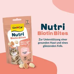 GimCat Nutri Biotin Bites su lašiša, skanėstai katėms — 2 nuotrauka