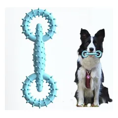 Kauring für Hunde, robustes Beißspielzeug, blau
