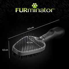 FURminator dvipusis šepetys, L 21 x B 6,5 x H 4 cm — 3 nuotrauka