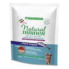 Natural Trainer Cat Appetito Difficile With Blue Fish sausas maistas suaugusiems katėms, išrankioms, 0.3 kg