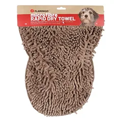 Flamingo Pakka Rapid Dry Rankšluostis - šunų rankšluostis su rankų kišenėmis, 80x30cm — 2 nuotrauka