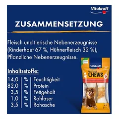 Vitakraft Delicious Chews kramtomieji mazgai M, skanėstai šunims, 50 - 79 g — 3 nuotrauka