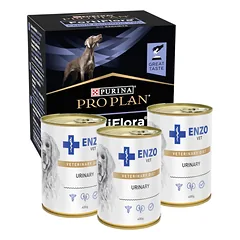 PURINA PVD FortiFlora Dog 30 paketėlių + 3x ENZO VET Urinary nuo šlapimo takų ligų su vištiena šunims 400g