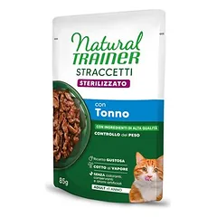 Natural Trainer Straccetti Adult Sterilised juostelės padaže, drėgnas maistas katėms 24 x 85 g — 4 nuotrauka