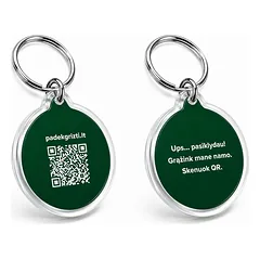 Padėk Grįžti apvalios formos QR PAKABUKAS