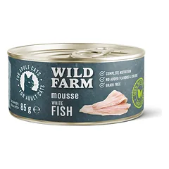WILD FARM Mousse White Fish 85g - putėsiai be grūdų katėms