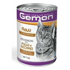 Gemon Cat Adult Chunkies with Chicken and Turkey 415 g