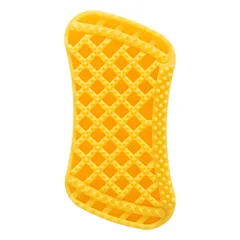 Šunų šepetys Medium Silicone Yellow — 5 nuotrauka