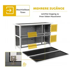 Narvas mažiems gyvūnams, 2 aukštų, 136,4 × 93 × 50 cm — 5 nuotrauka