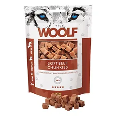 WOOLF Soft Beef Chunkies 100g jautienos kąsneliai parduotuvėje alphazoo.lt
