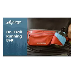 Kurgo On Trail Running Belt - bėgimo diržas šunims, su vandens buteliuku ir priedų kišene — 2 nuotrauka