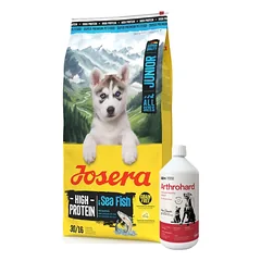 JOSERA High Protein Adult Sea Fish 12,5 kg + LAB-V Arthrohard 1000ml Sąnarių paramos formulė šunims ir katėms