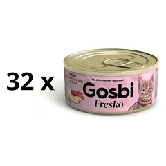 Gosbi Fresko Kitten Tuna, Chicken&Milk konservai jauniems kačiukams su tunu, vištiena ir pienu 32x70 g
