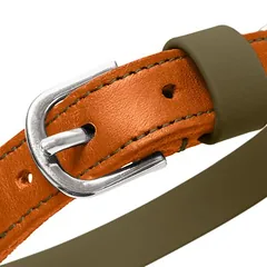HUNTER antkaklis Wolmar BioThane® x oda, chaki/oranžinis, Vidutiniams 11–25 kg — 5 nuotrauka
