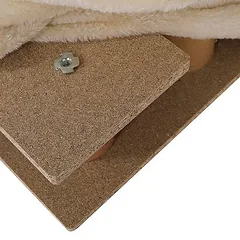 Lionto Haustiertreppe mit Plüschbezug, hellgrau: L 46 x B 36 x H 34 cm — 3 nuotrauka