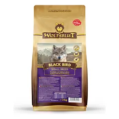 Wolfsblut Small Breed Black Bird Adult sausas maistas mažų veislių šunims su kalakutiena, 2 kg — 2 nuotrauka