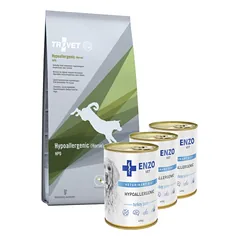 TROVET HPD Hypoallergenic - Horse (šuniui) 10kg + ENZO VET Hipoalerginė dieta su kalakutiena šunims 3x400g