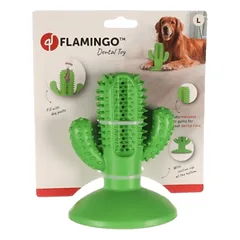 Flamingo Cactus guminių dantų žaislas šunims, žalias, 15 cm