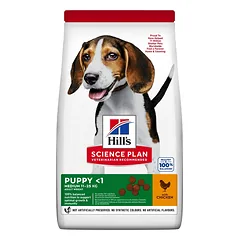 HILL'S Science Plan Canine Puppy Medium Chicken 18 kg vidutinių veislių šunų maistas vištiena