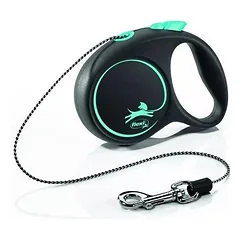 FLEXI pavadėlis Black Design blue XS - nuo 3 m iki 8 kg - virvė