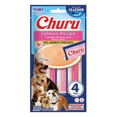 Churu kreminis skanėstas su lašiša šunims, 4 vnt.