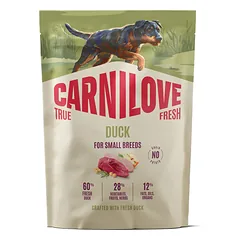 Carnilove True Fresh Dog Duck Small Breed bezziedu sausas maistas maziem šunims ar antiena, 1.5 kg