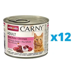 ANIMONDA Carny Adult rinkinys  Jautiena kalakutiena ir krevetės 12 x 200 g