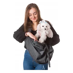 Transportavimo krepšys per petį šunims ir katėms Doggy Juliette, pilkas