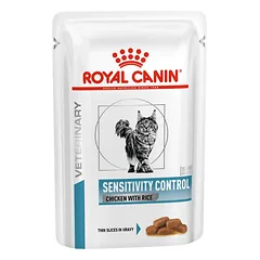Sensitivity Control drėgnas pašaras katėms Royal Canin (vištiena ir ryžiai, plonais griežinėliais padaže)