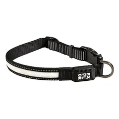 Duvo+ Hundehalsband City Paris LED Nylon schwarz