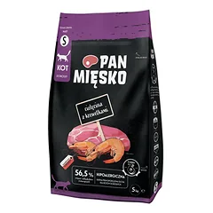 PAN MIŠKO Veršiena su krevetėmis katėms traškučiai S 5 kg