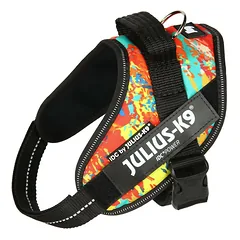 Julius - K9 IDC Powerharness Crazy - aukštos kokybės petnešos, šuns petnešos, pašėlęs raštas, 2 — 5 nuotrauka
